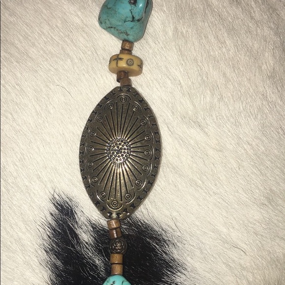 Western Concho turquoise necklace - Picture 2 of 3